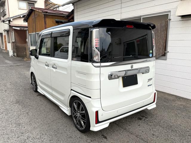 スペーシアカスタム ハイブリッドXS 8インチBluetoothナビ フルセグTV 車高調 社外ホイール 両側パワースライドドアナビ HID ETC、シートヒーター スマートキー 前後ドライブレコーダー デュアルセンサーブレーキサポート(16枚目)