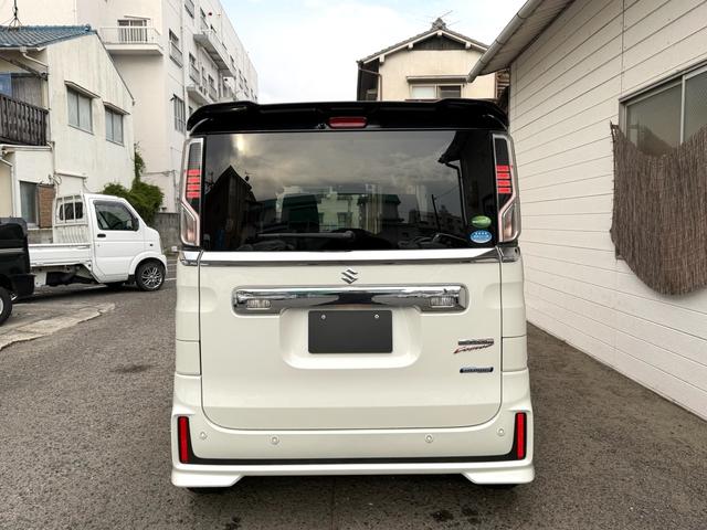 スペーシアカスタム ハイブリッドXS 8インチBluetoothナビ フルセグTV 車高調 社外ホイール 両側パワースライドドアナビ HID ETC、シートヒーター スマートキー 前後ドライブレコーダー デュアルセンサーブレーキサポート(17枚目)