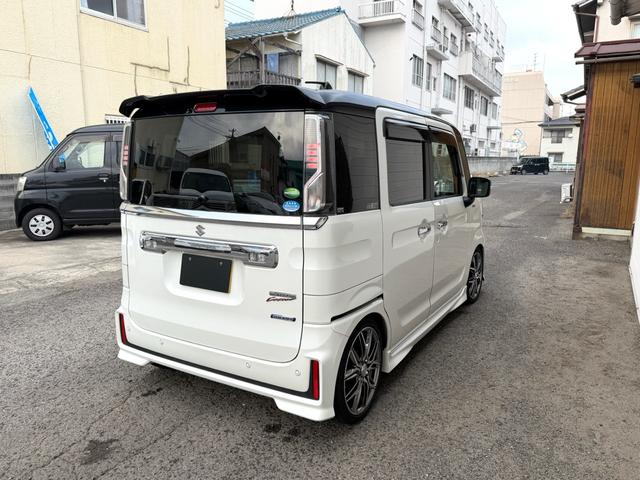スペーシアカスタム ハイブリッドXS 8インチBluetoothナビ フルセグTV 車高調 社外ホイール 両側パワースライドドアナビ HID ETC、シートヒーター スマートキー 前後ドライブレコーダー デュアルセンサーブレーキサポート(18枚目)