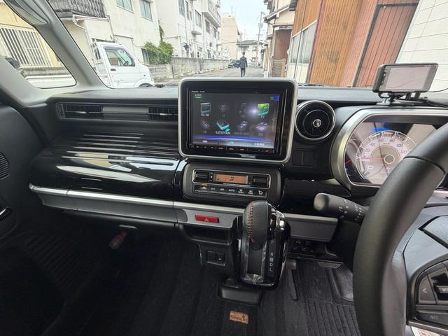スペーシアカスタム ハイブリッドXS 8インチBluetoothナビ フルセグTV 車高調 社外ホイール 両側パワースライドドアナビ HID ETC、シートヒーター スマートキー 前後ドライブレコーダー デュアルセンサーブレーキサポート(36枚目)