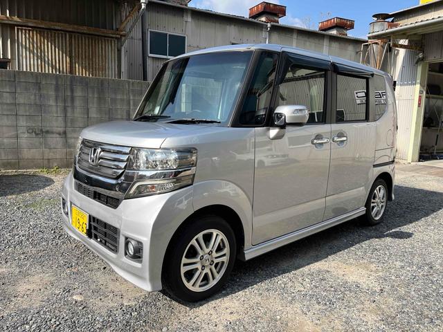 N-BOXカスタム G・Lパッケージ ETC 両側スライド・片側電動 ナビ TV HID スマートキー アイドリングストップ 電動格納ミラー ベンチシート CVT 盗難防止システム ABS ESC CD DVD再生 アルミホイール(16枚目)