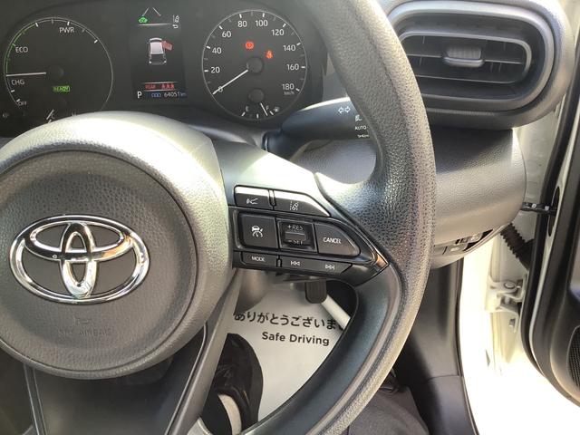 ヤリス ハイブリッドＸ　ＥＴＣ　バックカメラ　ナビ　クリアランスソナー　オートクルーズコントロール　レーンアシスト　衝突被害軽減システム　オートマチックハイビーム　オートライト　キーレスエントリー　電動格納ミラー　ＣＶＴ（13枚目）