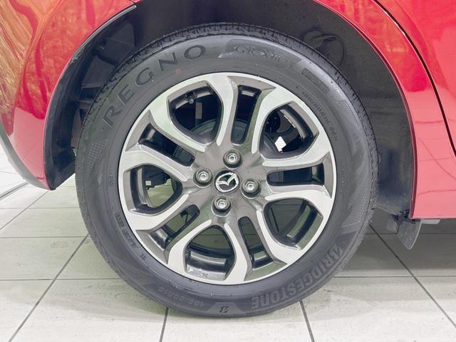 デミオ XDツーリング Lパッケージ 純正ナビ 禁煙車 衝突軽減装置 クルーズコントロール LEDヘッド ハーフレザー ドラレコ フルセグ Bluetooth再生 ETC オートライト/エアコン スマートキー 純正1インチアルミ(46枚目)