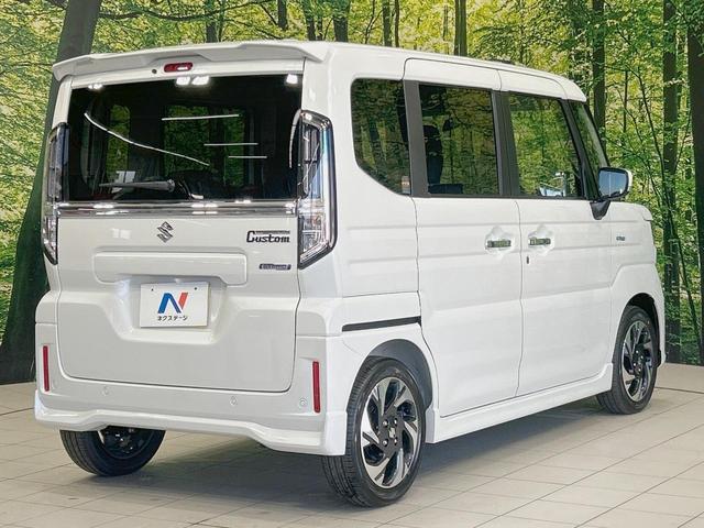 スペーシアカスタム ハイブリッドXS 届出済未使用車 両側電動ドア セーフティーサポート ハーフレザーシート コーナーセンサー スマートキー LEDヘッド 純正15インチアルミ 車線逸脱警報 オートライト オートエアコン LEDフォグ(17枚目)