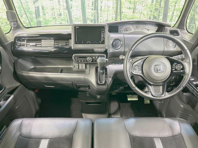 Ｎ－ＢＯＸカスタム Ｌターボ　両側電動ドア　純正ナビ　バックカメラ　衝突軽減　禁煙車　ハーフレザーシート　コーナーセンサー　スマートキー　ＬＥＤヘッド　ビルトインＥＴＣ　純正１５インチアルミ（2枚目）