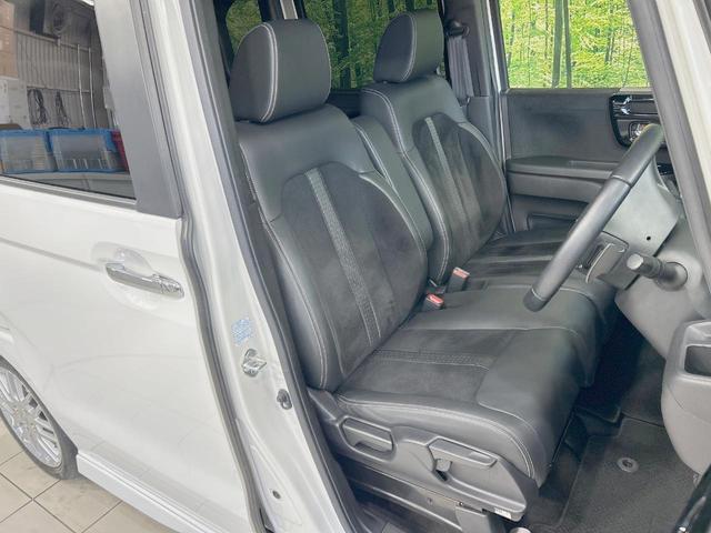 Ｎ－ＢＯＸカスタム Ｌターボ　両側電動ドア　純正ナビ　バックカメラ　衝突軽減　禁煙車　ハーフレザーシート　コーナーセンサー　スマートキー　ＬＥＤヘッド　ビルトインＥＴＣ　純正１５インチアルミ（8枚目）