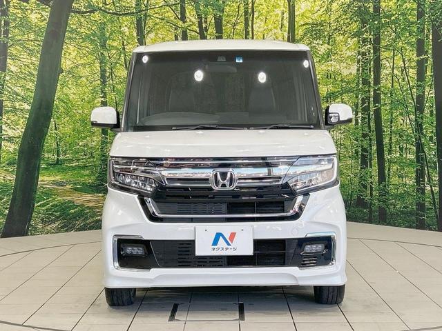 Ｎ－ＢＯＸカスタム Ｌターボ　両側電動ドア　純正ナビ　バックカメラ　衝突軽減　禁煙車　ハーフレザーシート　コーナーセンサー　スマートキー　ＬＥＤヘッド　ビルトインＥＴＣ　純正１５インチアルミ（14枚目）