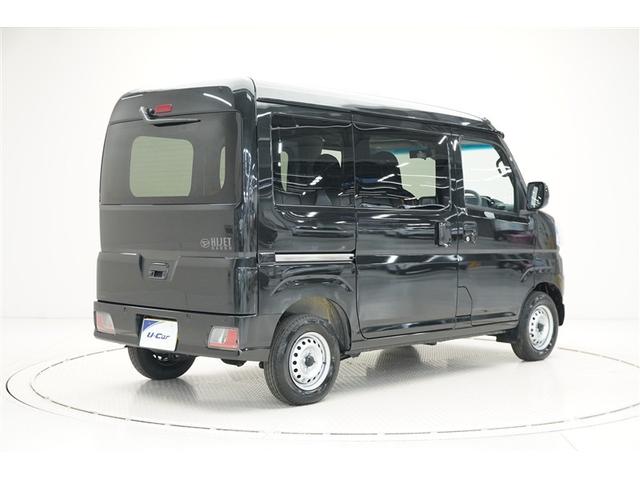 ハイゼットカーゴ ＤＸ　Ｂカメラ　ＬＥＤヘッドライト　踏み間違い防止　Ｗエアバック　セキュリティアラーム　キーフリーシステム　スマートキー　エコアイドル　前席パワーウィンドウ　切替４ＷＤ　リアエアコン　エアコン　ＡＢＳ（3枚目）