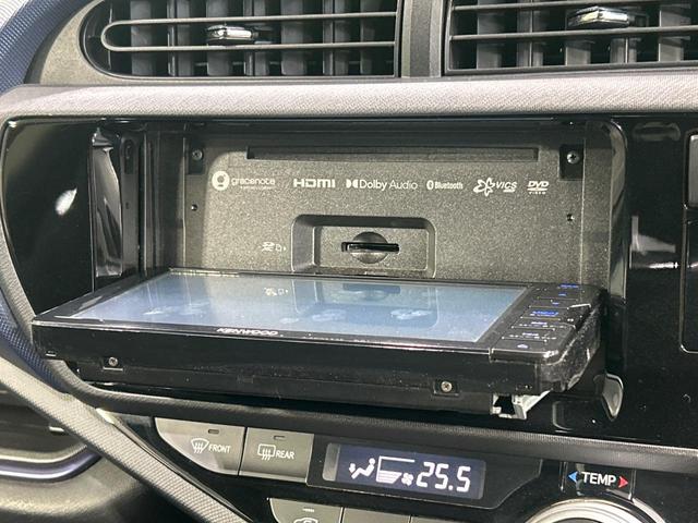 アクア S 禁煙車 SDナビ ドラレコ ETC スマートキー LEDヘッドライト オートエアコン オートライト Bluetooth再生 電動格納ミラー フルセグ CD/DVD再生(27枚目)
