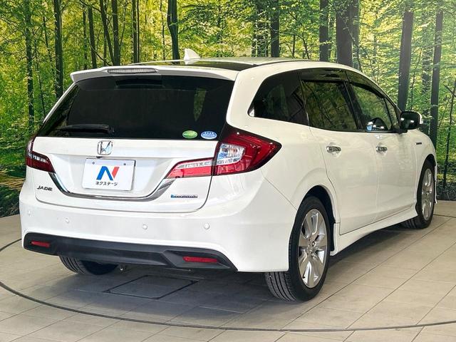 ジェイド ハイブリッドX 黒革シート 後席モニター メーカーナビ サイドカメラ バックカメラ ホンダセンシング アダプティブクルーズコントロール スマートキー LEDヘッドライト 純正17アルミ 誤発進抑制機能 ETC(18枚目)