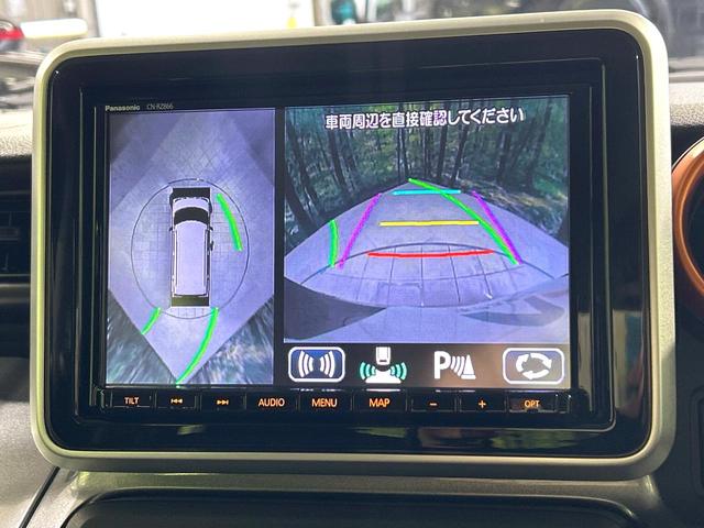 スペーシアギア ハイブリッドＸＺ　２トーンカラー　純正８型ナビ　全周囲カメラ　両側パワスラ　セ－フティサポート　アダプティブクルーズコントロール　ドラレコ　ＥＴＣ　Ｂｌｕｅｔｏｏｔｈ　リアパーキングセンサー　禁煙車　ワンオーナー（4枚目）