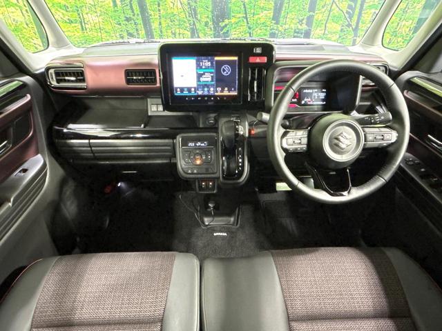 スペーシアカスタム ハイブリッドＸＳ　２トーンカラー　純正９型ナビ　全周囲カメラ　両側パワスラ　シ－トヒ－タ－　ハ－フレザ－シ－ト　セ－フティサポート　アダプティブクルーズコントロール　Ｂｌｕｅｔｏｏｔｈ　禁煙車　ワンオーナー（2枚目）