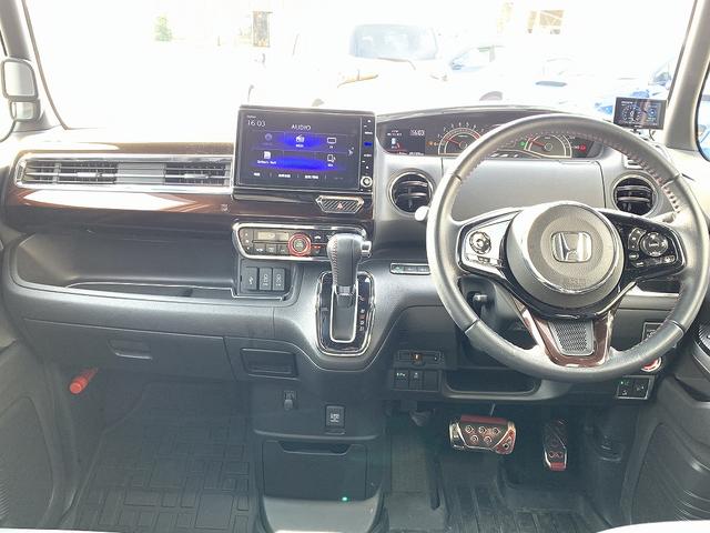 N-BOXカスタム Lターボ☆☆後期☆ホンダS☆8型ナビ☆Bカメラ☆両側電動☆ MC後期型☆2トーンルーフ☆8型ナビ☆Bluetooth☆バックカメラ☆ホンダセンシング☆ビルトインETC☆両側電動ドア☆追従走行☆ヒーター付フルレザー調シート☆LED☆ドラレコ☆専用AW☆試乗OK☆(79枚目)