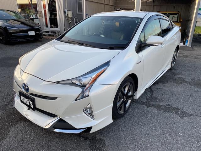 プリウス A エアロパーツ ツーリング仕様 合皮シート シートヒーター 純正17アルミ後期用ホイルカバー 9インチナビ 全国対応12ヶ月保証(7枚目)