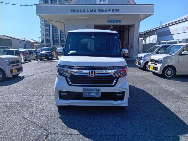N-BOXカスタム Lターボ ワンオーナー・禁煙車・ホンダセンシング・ホンダインターナビ・バックモニター・ETC・ドライブレコーダー・両側電動スライドドア・USBチャージャー・LEDヘッドライト(3枚目)