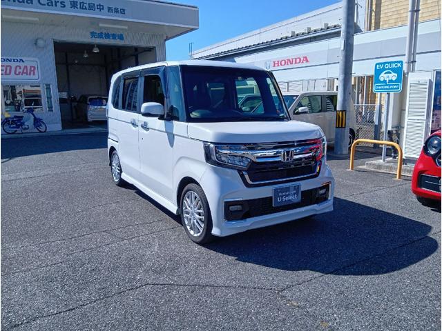 N-BOXカスタム Lターボ ワンオーナー・禁煙車・ホンダセンシング・ホンダインターナビ・バックモニター・ETC・ドライブレコーダー・両側電動スライドドア・USBチャージャー・LEDヘッドライト(4枚目)