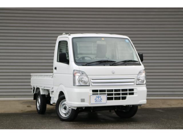 キャリイトラック スズキ ｋｃエアコン パワステ ４ｗｄ 新型届出済未使用車 ５速ｍｔ ４輪ａｂｓ ｗエアバッグ オートライト ぬかるみ脱出アシスト ａｍ ｆｍラジオ メッキフロントガーニッシュ 島根県 ｋｃエアコン パワステ ４ｗｄ 新型届出済未使用車 ５速ｍｔ