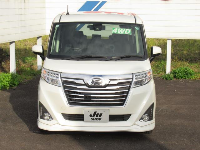 トール カスタムＧ　ＳＡＩＩ　エアロエディション　フルタイム４ＷＤ　車検整備付　ワンオーナー　純正ナビ＋ＴＶ＋Ｂｌｕｅｔｏｏｔｈ接続可　全方位カメラ　ＬＥＤヘッドランプ　両側パワースライドドア　社外２カメラドラレコ　スマートキー（2枚目）