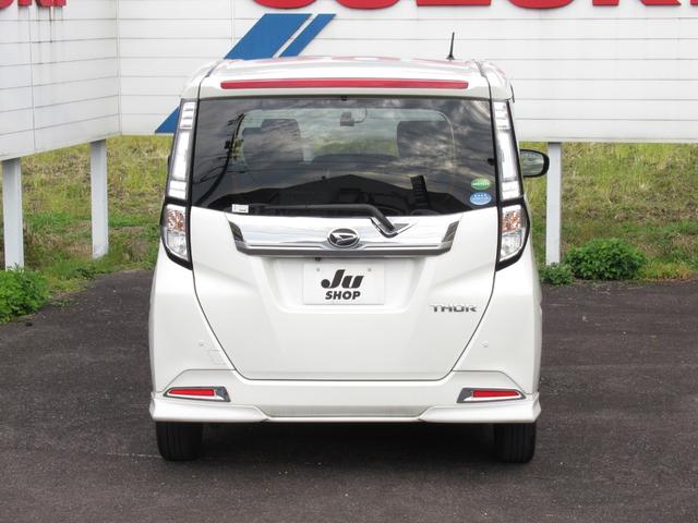 トール カスタムＧ　ＳＡＩＩ　エアロエディション　フルタイム４ＷＤ　車検整備付　ワンオーナー　純正ナビ＋ＴＶ＋Ｂｌｕｅｔｏｏｔｈ接続可　全方位カメラ　ＬＥＤヘッドランプ　両側パワースライドドア　社外２カメラドラレコ　スマートキー（3枚目）