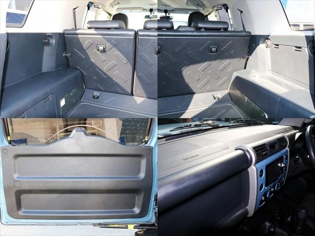 ＦＪクルーザー ベースグレード　希少スモーキーブルー／トレイル仕様／ツートンカラーカスタム／チッピング塗装／２インチリフトアップ／艶有ブラック塗装／ＸＥＬＦ０２アルミ１７インチ／カロッツェリアＳＤナビ／ＥＴＣ／バックカメラ（15枚目）