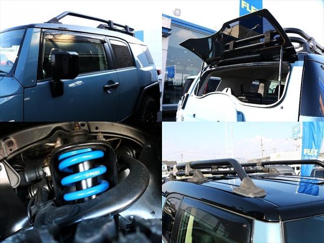 ＦＪクルーザー ベースグレード　希少スモーキーブルー／トレイル仕様／ツートンカラーカスタム／チッピング塗装／２インチリフトアップ／艶有ブラック塗装／ＸＥＬＦ０２アルミ１７インチ／カロッツェリアＳＤナビ／ＥＴＣ／バックカメラ（20枚目）