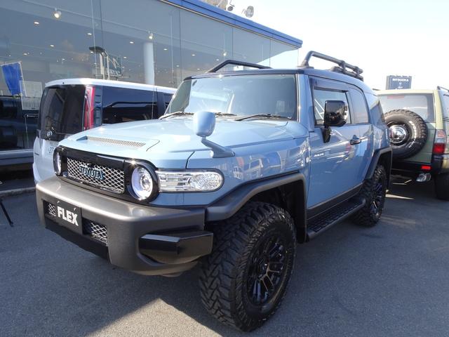 ＦＪクルーザー ベースグレード　希少スモーキーブルー／トレイル仕様／ツートンカラーカスタム／チッピング塗装／２インチリフトアップ／艶有ブラック塗装／ＸＥＬＦ０２アルミ１７インチ／カロッツェリアＳＤナビ／ＥＴＣ／バックカメラ（34枚目）