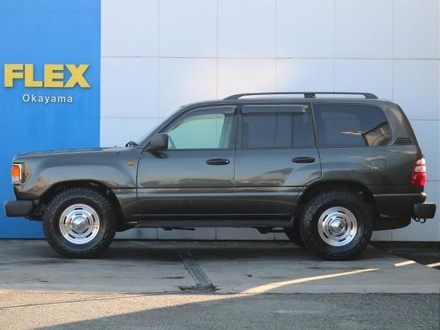 ランドクルーザー１００ ＶＸ　ＲＥＮＯＣＡ１０６／ペイント／ガンメタリック／ＬＣ６０／丸目フェイスチェンジ／新品タイヤ＆ホイール／ＦＬＥＸドロワーキット／ガソリン５人乗り／グレードＶＸ／クラシックシートカバー／ブラウン／ＥＴＣ（7枚目）