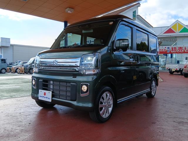 エブリイワゴン ＰＺターボスペシャル　（ＣＶＴ　パートタイム４ＷＤ）スズキセーフティーサポート　ターボ　スマートキー　ＬＥＤヘッドライト　両側パワースライドドア　電動オートステップ（後席左側）バックカメラ付き７インチディスプレイオーディオ（3枚目）