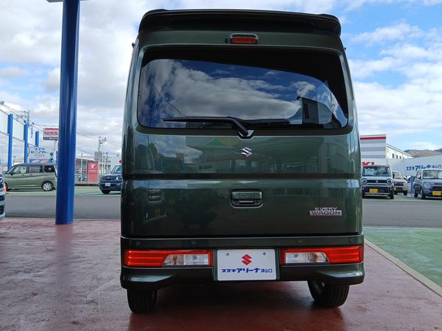 エブリイワゴン ＰＺターボスペシャル　（ＣＶＴ　パートタイム４ＷＤ）スズキセーフティーサポート　ターボ　スマートキー　ＬＥＤヘッドライト　両側パワースライドドア　電動オートステップ（後席左側）バックカメラ付き７インチディスプレイオーディオ（5枚目）