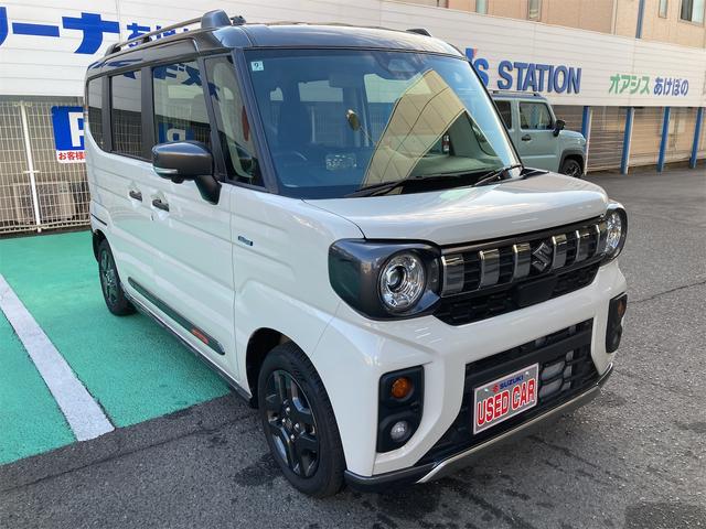 スペーシアギア ハイブリッドXZ 撥水加工シート 防汚ラゲッジボード 後席両側電動スライドドア スズキ純正9インチナビ スズキコネクト対応通信機装着車 ソフトベージュメタリック ガンメタリック2トーン メーカー保証継承(7枚目)