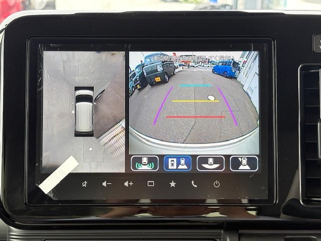ワゴンＲスマイル ハイブリッドＸ　試乗車　全方位モニター　ＣＤ再生　ＤＶＤ再生　スマートキー　フルセグＴＶ　ＡＢＳ　エアバック　両側パワースライド　シートヒーターオートエアコン（2枚目）
