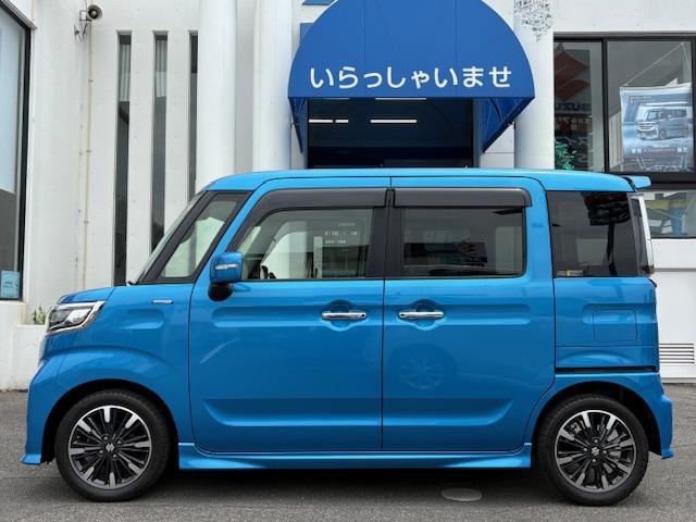 スペーシアカスタム ハイブリッドＸＳターボ　ワンオーナー車　ＣＤチューナー　両側パワースライドドア　シートヒーター　ＬＥＤへットライト　スマートキー　アイドリングストップ　オートエアコン　クリアランスソナー（4枚目）