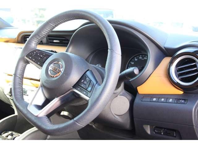 キックス １．２　Ｘ　ツートーン　インテリアエディション　（ｅ－ＰＯＷＥＲ）　エマージェンシーＢ　セキュリティ　アラウンドモニター　Ｒカメラ　ＬＥＤ　ワンオーナ　エアコン　ドラレコ　スマートキー　記録簿　ＥＴＣ　メモリーナビ　サイドエアバック　ＡＷ　キーレス　寒冷地仕様　ＡＢＳ（5枚目）