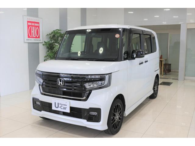 Ｎ－ＢＯＸカスタム Ｌターボスタイル＋ブラック　ホンダセンシング　障害物センサー　横滑り防止装置　ドラレコ　ナビ　バックカメラ　充電用ＵＳＢジャック　ＥＴＣ　両側パワースライドドア　シートヒーター　アルミホイール　スマートキー　４ＷＤ　ターボ（5枚目）