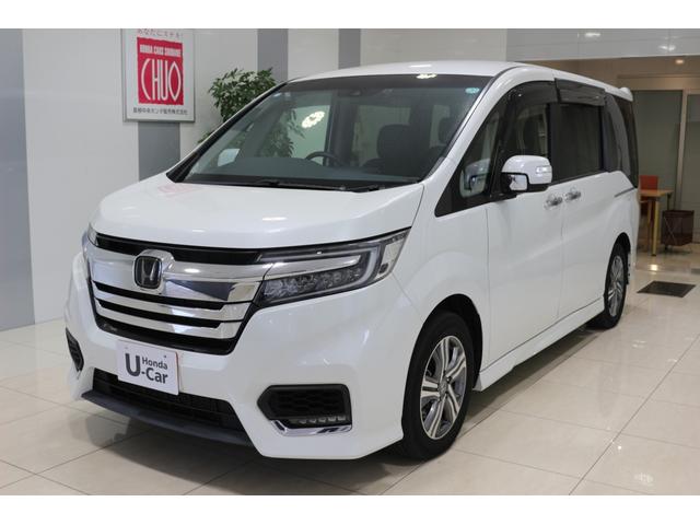 ステップワゴンスパーダ ｅ：ＨＥＶスパーダＧ・ＥＸホンダセンシング　ナビ　後席モニター　バックカメラ　ＥＴＣ　ドライブレコーダー　充電用ＵＳＢジャック　わくわくゲート　シートヒーター　シートバックテーブル　クルーズコントロール　アルミホイール　３列シート７人乗り（5枚目）