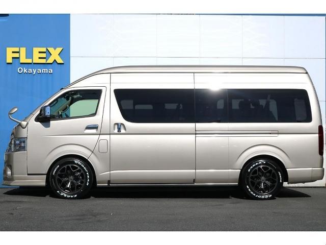 ハイエースワゴン グランドキャビン　新車　グランドキャビン　ノーマルレイアウト　ガソリン４ＷＤ　１インチローダウン　フロントスポイラー　オーバーフェンダー　ＢＩＧＸ１１インチＳＤナビ　後席モニター　ＥＴＣ　ベッドキット　シートカバー（2枚目）