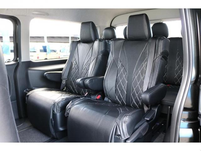 ハイエースワゴン GL ロング ファインテックツアラー 新車ワゴンファインテックツアラー オットマン付キャプテンシート4脚 トヨタ車体製 コンプリート済 BIG-X 12.8フリップ ETC 1.5インチローダウン 17インチアルミホイール ナスカータイヤ(3枚目)