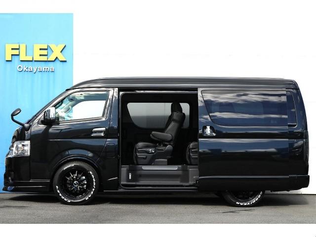 ハイエースワゴン GL ロング ファインテックツアラー 新車ワゴンファインテックツアラー オットマン付キャプテンシート4脚 トヨタ車体製 コンプリート済 BIG-X 12.8フリップ ETC 1.5インチローダウン 17インチアルミホイール ナスカータイヤ(7枚目)