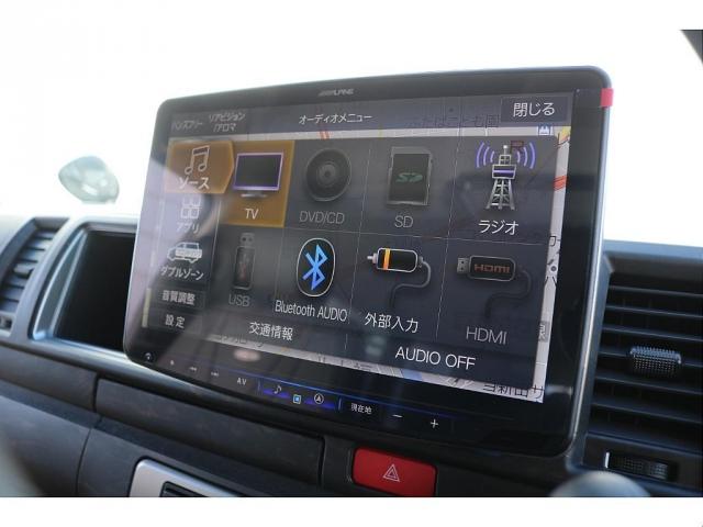 ハイエースワゴン GL ロング ファインテックツアラー 新車ワゴンファインテックツアラー オットマン付キャプテンシート4脚 トヨタ車体製 コンプリート済 BIG-X 12.8フリップ ETC 1.5インチローダウン 17インチアルミホイール ナスカータイヤ(15枚目)