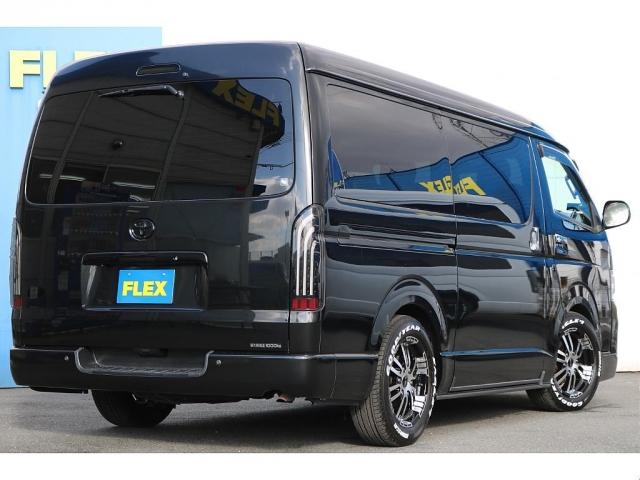 ハイエースバン ロングスーパーGL H25年式 3型 ディーゼル2WD 2インチローダウン スポイラー バッドフェイスボンネット LEDテールランプ 7インチナビ 後席モニター ETC スピーカー増設 レーダー ドラレコ ベッドキット(2枚目)