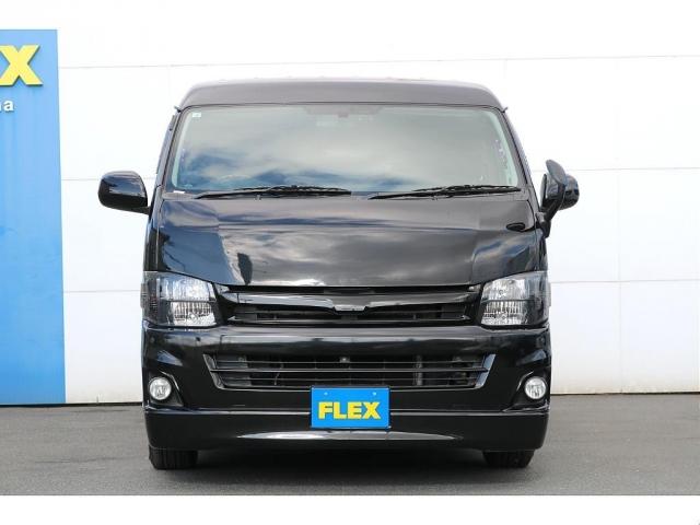 ハイエースバン ロングスーパーGL H25年式 3型 ディーゼル2WD 2インチローダウン スポイラー バッドフェイスボンネット LEDテールランプ 7インチナビ 後席モニター ETC スピーカー増設 レーダー ドラレコ ベッドキット(8枚目)