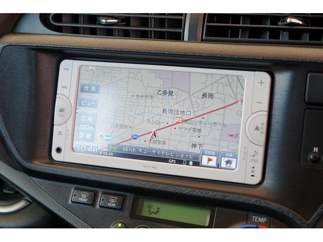 トヨタ アクア G トヨタ純正メモリーナビ・ワンセグTV・CD再生