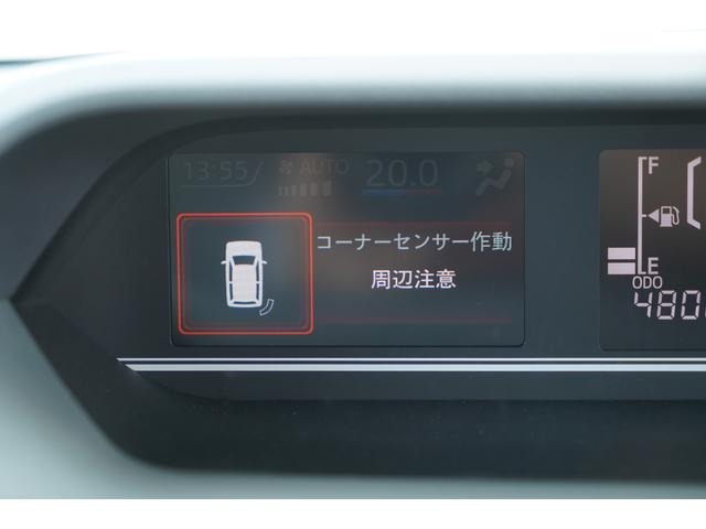 コーナーセンサー装備☆車の周りの障害物との距離を感知し、ドライバーに警告するシステムです☆センサーで車両と壁などの静止物との距離を検知し、ブザー音やディスプレイ表示で警告してくれます☆