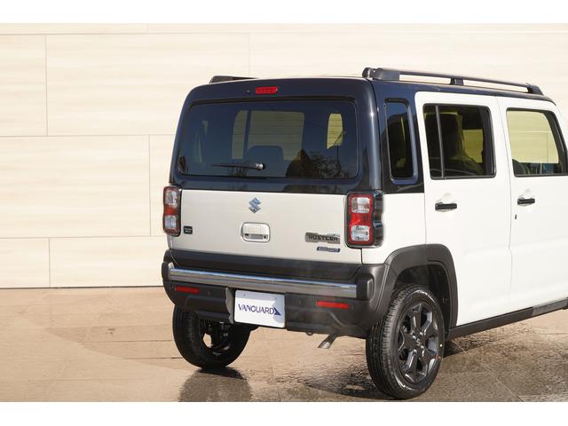 ハスラー タフワイルドターボ　届出済未使用車　ターボ　２トーンカラー　９インチメモリーナビＴＶ　ＤＶＤプレーヤー　全方位モニター　衝突軽減　誤発進抑制　パーキングセンサー　ＬＥＤヘッドライト　シートヒーター　ブラックルーフレール（17枚目）