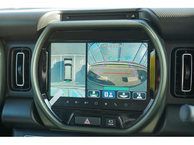 ハスラー タフワイルドターボ　届出済未使用車　ターボ　２トーンカラー　９インチメモリーナビＴＶ　ＤＶＤプレーヤー　全方位モニター　衝突軽減　誤発進抑制　パーキングセンサー　ＬＥＤヘッドライト　シートヒーター　ブラックルーフレール（6枚目）