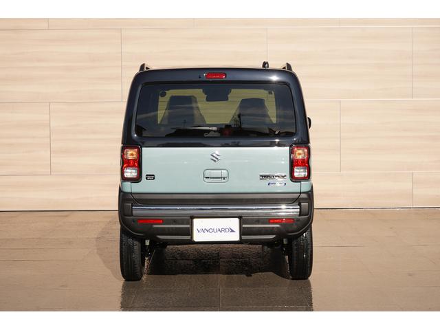 ハスラー タフワイルドターボ　届出済未使用車　ターボ　２トーンカラー　９インチメモリーナビＴＶ　ＤＶＤプレーヤー　全方位モニター　衝突軽減　誤発進抑制　パーキングセンサー　ＬＥＤヘッドライト　シートヒーター　ブラックルーフレール（8枚目）