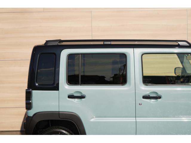 ハスラー タフワイルドターボ　届出済未使用車　ターボ　２トーンカラー　９インチメモリーナビＴＶ　ＤＶＤプレーヤー　全方位モニター　衝突軽減　誤発進抑制　パーキングセンサー　ＬＥＤヘッドライト　シートヒーター　ブラックルーフレール（36枚目）