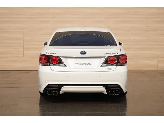 クラウンハイブリッド アスリートＧ　ムーンルーフ　モデリスタエアロＳ／Ｒ　黒革シート　純正ＳＤナビＴＶ　パノラミックビューモニター　ブラインドスポットモニター　クリアランスソナー　ＬＥＤヘッドライト　シートヒーター・クーラー　ドラレコ（8枚目）