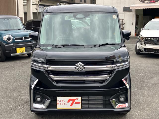 スペーシアカスタム ハイブリッドGS 届出済未使用車 衝突被害軽減システム 前後ドライブレコーダー クリアランスソナー 両側(左側電動)スライドドア ETC オートクルーズコントロール シートヒーター スマートキー プッシュスタート(2枚目)