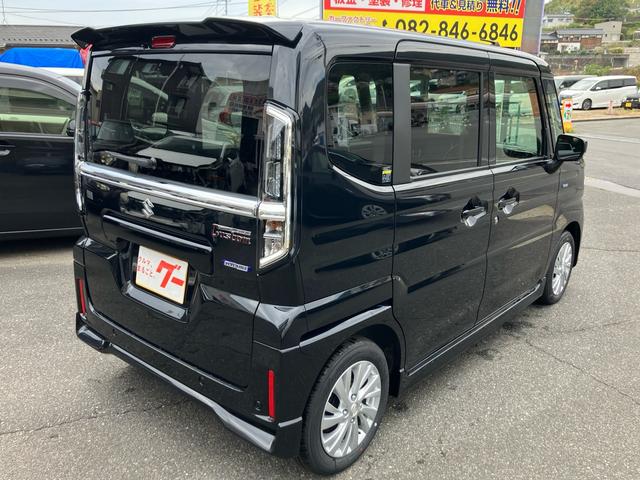 スペーシアカスタム ハイブリッドGS 届出済未使用車 衝突被害軽減システム 前後ドライブレコーダー クリアランスソナー 両側(左側電動)スライドドア ETC オートクルーズコントロール シートヒーター スマートキー プッシュスタート(4枚目)